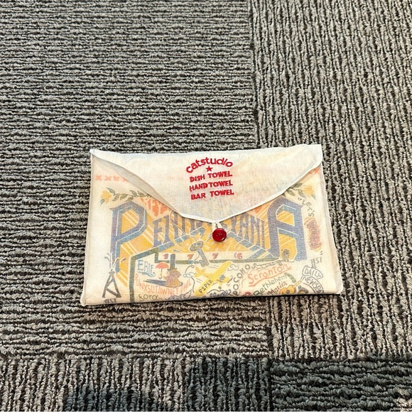 Catstudio Embroidered & Silkscreened Pennsylvania Dish Towel -- New - Picture 2 of 7